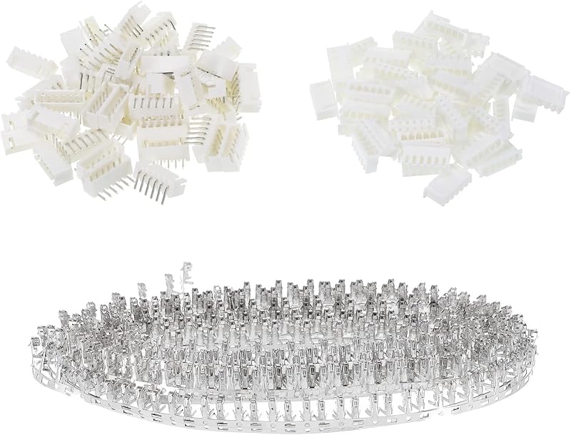 sourcing map 2.54mm XH 6 Pin Connector Kit Male Female Header Right Angle