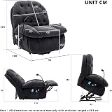Merax Power Lift Recliner Chair with Heat & Massage for Seniors - Grey view 2