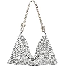 Rhinestone Hobo Bag for Women Chic Evening Handbag Shiny Purse for Travel Vacation 2022