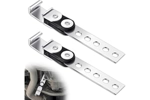 Geetery 2 Pcs Exhaust Hangers Muffler Hanger Swivel Tail Pipe Universal Exhaust Tailpipe Hanger Heavy Duty Tailpipe Muffler Bracket Flexible Swivel, Silver (Open Style)