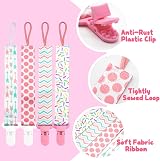 Oerphh 4 Pack Baby Pacifier Clips Soother Chain Silicone Adapters Girls Boys view 2