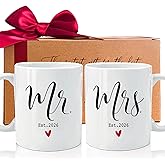Mr and Mrs Coffee Mugs Gift for Bride Est. 2026 - Ceramic Couple Mugs for Engagement, Anniversary & Valentine's Day - His & Hers Wedding Gift (Set of 2, Ideal for Parents, Husband & Wife) -242