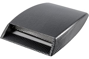 SOCOBETA Air Flow Intake Scoop Hood, Air Flow Intake Scoop Bonnet Vent Cover Car Decorative Universal Bonnet Vent Cover Hood for Cars and Vehicles(Carbon Fiber)