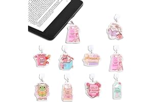 cosmisun Dust Plug Charm Type C for E-Reader 9 Pcs Funny Dust Plug Pendants for Kindle Type C/USB C Charging Port Protector Compatible with Phone Plug Cover Accessories for Book Lover Women Men Gift