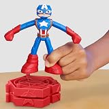 Play-Doh Marvel Captain America Stamping Shield Action Figure Playset view 2