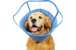 BARKLESS Dog Cone Collar, Soft Dog Cone Alternative After Surgery to Stop Licking, Sturdy Cone with Clear Splicing Shield Ensures Comfort and Unobstructed Vision, Soft E Collar for Large Mediun Dogs