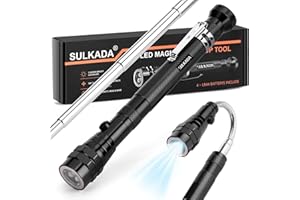 SULKADA LED Magnetic Telescoping Pick up Tool with LED Light, Valentines Gifts Ideas Flexible Neck,Stocking Suffer Gifts for 