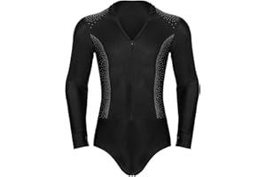 Hularka Mens Latin Dance Costume Figure Ice Skating Ballroom Jazz Dancewear Leotard Unitard Bodysuit Tops