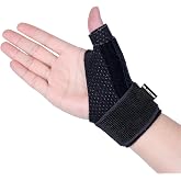 DRwelland Reversible Thumb &amp; Wrist Stabilizer splint for BlackBerry Thumb, Trigger Finger, Pain Relief, Arthritis, Tendonitis, Sprained and Carpal Tunnel Supporting, Lightweight and Breathable S/M