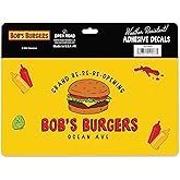 Bob's Burgers Adhesive Vinyl Decals - Funny Set of Bob's Burgers Stickers for Car or Truck, 1 Pack (5 Count)