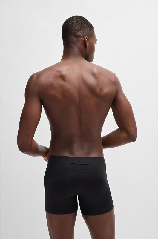 Active Lot de Trois Boxers Longs en Microfibre avec Empiècements en Maille Filet