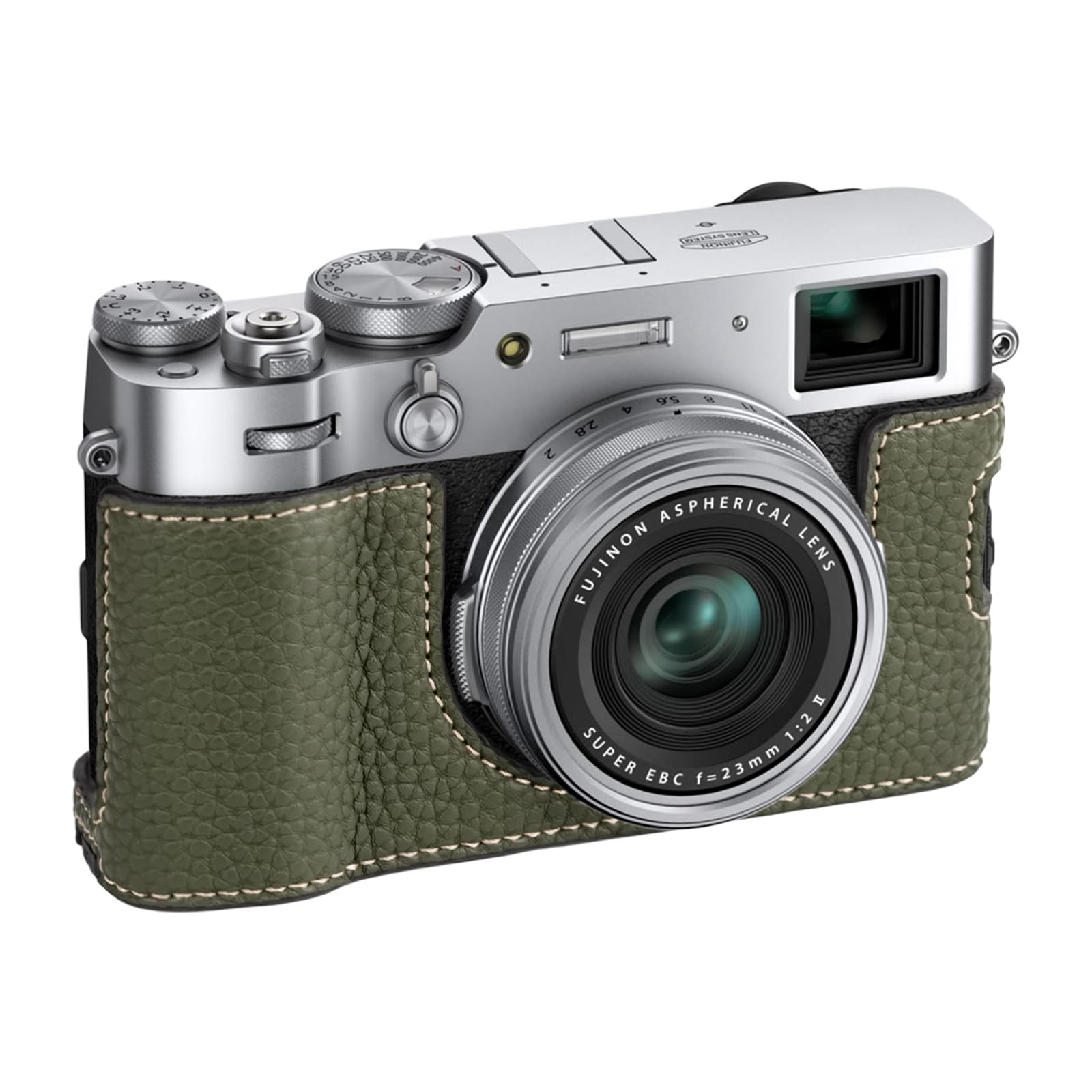 VOVMOEYA X100VI Case,PU Leather Camera Half Case Compatible with Fujifilm X100VI Digital Camera - Green