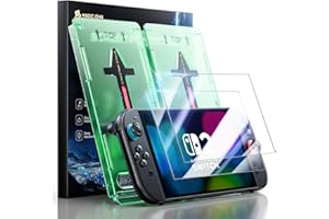 MAGIC JOHN for Nintendo Switch 2 Eye Protection Screen Protector 7.9'' 2025, Anti-Glare, Blue Light Filter, HD Clear, Automatic Dust Removal, 9H Tempered Glass, Compatible with Switch Console, 2 Pack