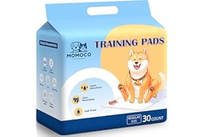 MoMoCo Potty Pads 22"x22", 30 Count – Puppy Training Pads, Leak-Proof & Super Absorbent, Disposable Pads for Dogs, Cats & Rabbits