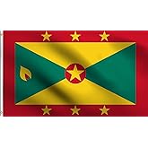 DMSE Grenada Flag 3X5Ft Foot 100% Polyester 100D Flag