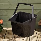 Addis Garden Leaf Lawn Cuttings Scoop Tool Bucket 41x30x33cm Black view 5