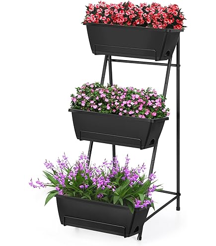 Amazon.com: GENMOUS 4 Tier Raised Garden Bed Tall 45'' Vertical