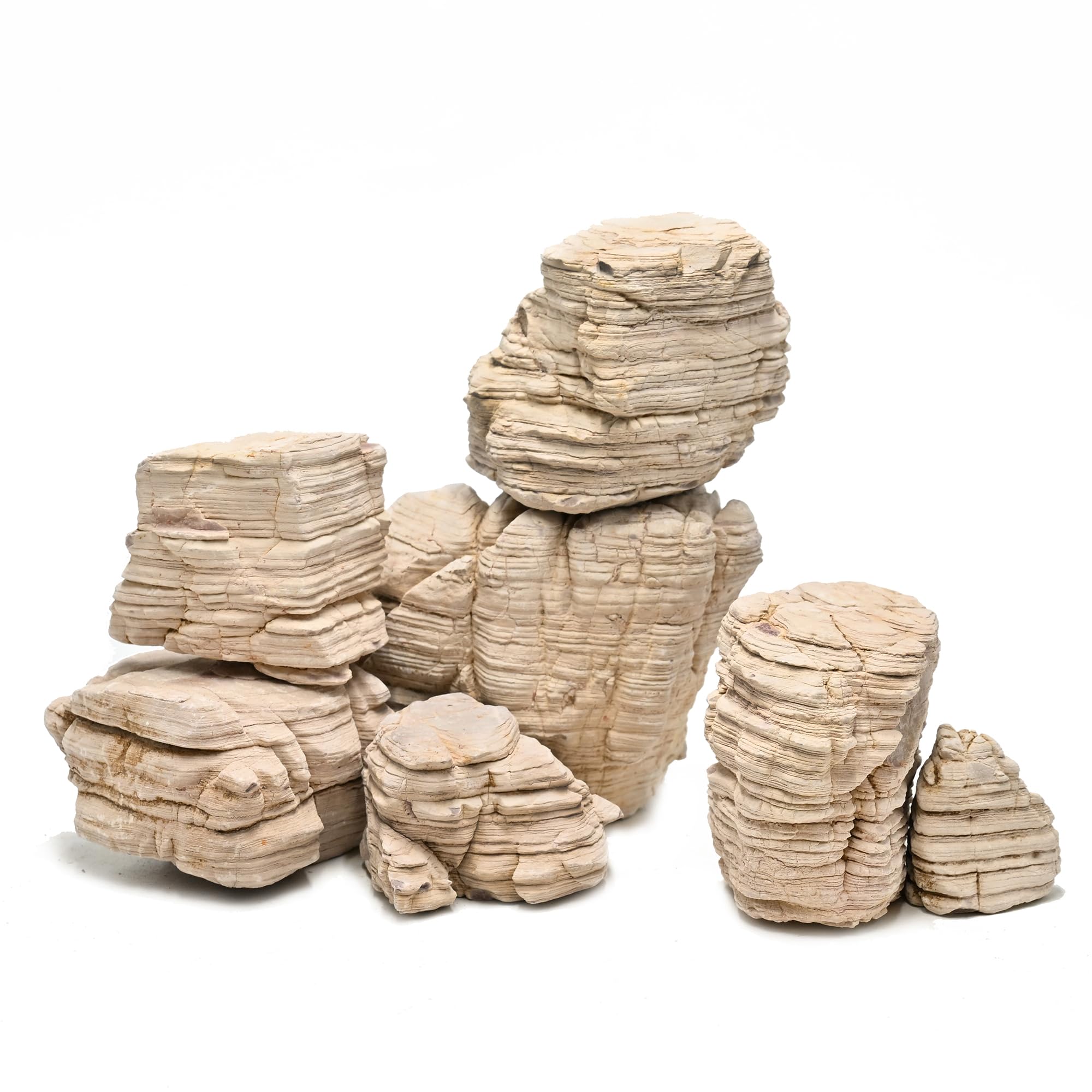 Photo 1 of KINGRUI Natural Aquarium Rocks PH Neutral Stone 2-7inch Fish Rocks 10LB Pagoda Rocks for Aquariums, Landscaping Model,Tank Decoration,Amphibian Enclosures-6-7Pcs