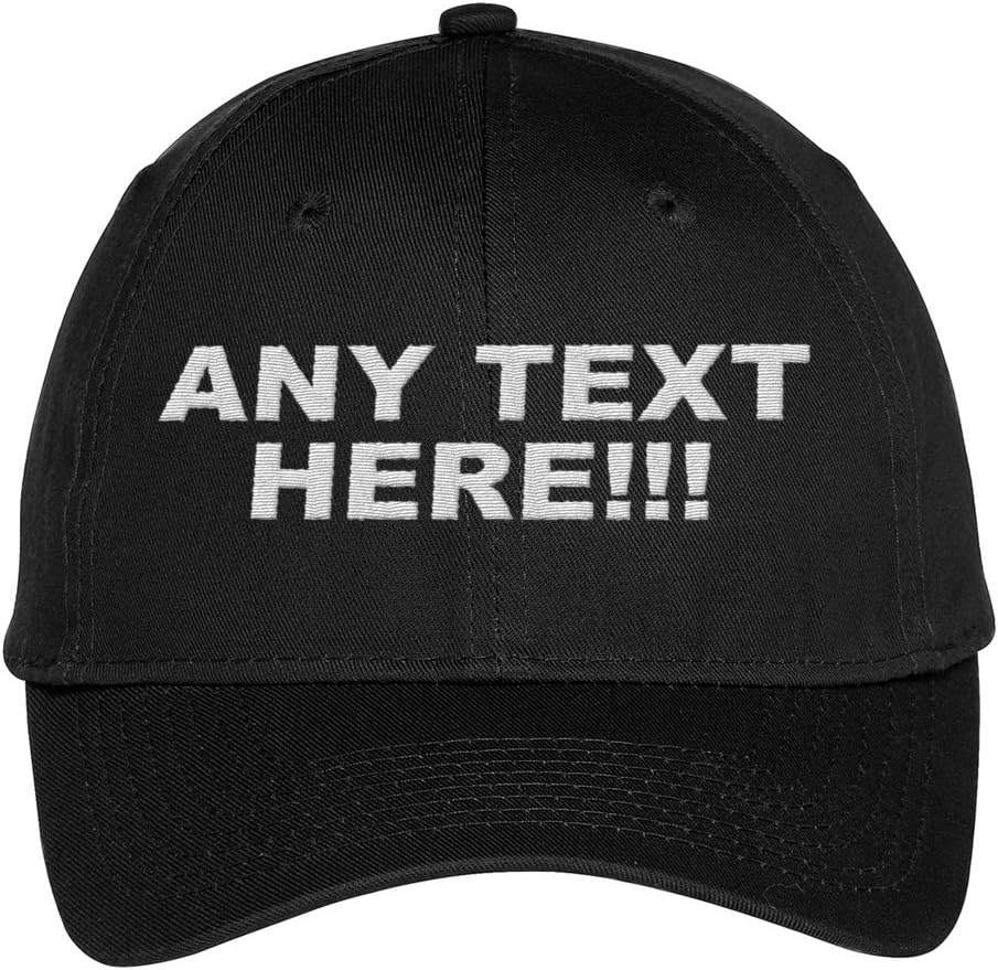 Design Your Own Hat, Personalized Text, Custom Ball Cap, Embroidered with Color Choices
