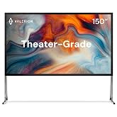 AWOL Valerion 150" Outdoor Projector Screen with Stand &ndash; 3-Min Setup, Wheeled Carry Bag, 4K/8K UHD Support, Freestanding, Portable Alloy Frame, 16:9 HD, Lightweight for Camping, Backyard, Home Theater