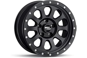 RockTrix RT111 17 Inch Wheel Compatible with Jeep Wrangler JK JL, Commander, Grand Cherokee, Gladiator JT Rims, 5x5" 5x127 PCD, 17x9 +12mm Offset, 5.5" Backspace, 71.5mm Bore, Matte Black