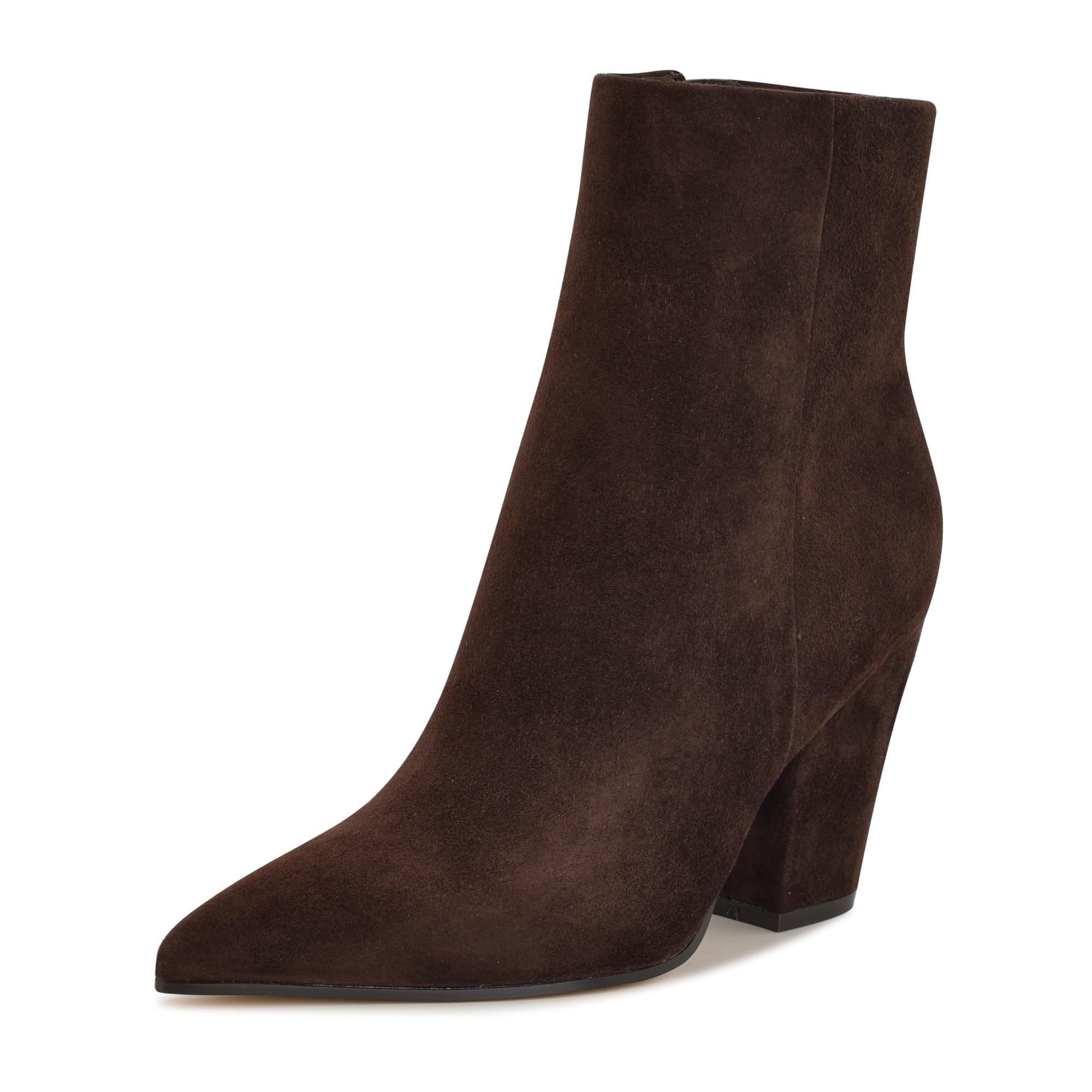 Nine West Women’s Ariza Bootie, Dark Brown Suede 201, 8.5