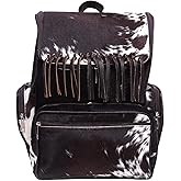 CHAYELL Cow Hide Western Diaper Bag Backpack – Real Brown Hair-On Leather Fringe Backpack – Knapsack Cowhide Bag for Women & Men | Handmade Multi-Use Laptop Bag for Baby Essentials, Travel & Freedom