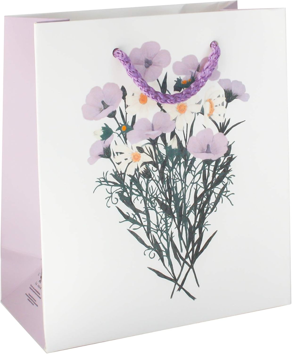 Emartbuy Set of 4 Luxury Gift Bag Strong Laminated Paper Mixed Colours 18 x 16 x 8 cm, Floral Bouquet, Set of 4 - Image 3