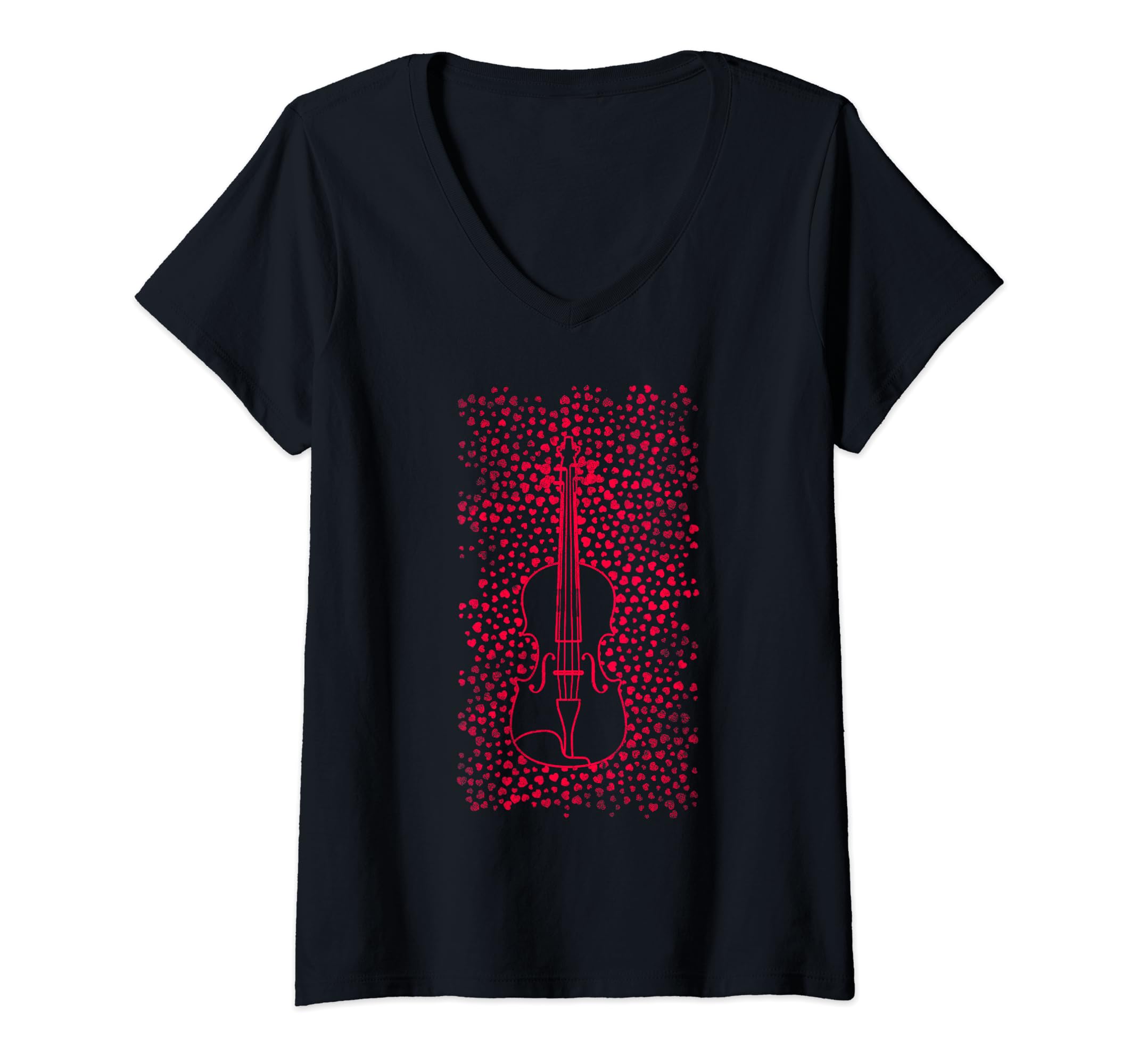 Womens Violinist Violin Player V-Neck T-Shirt