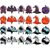 24 Pcs Halloween Mini Push Pop Bubble Fidget Toy,Halloween Toys Keychain Bubble Pop Desk Toy,Halloween Party Decorations Favo