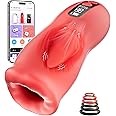 Male Masturbator Sex Toy for Men – Penis Trainer Vibrator with 9 Vibration & 3 Suction, App Control Pocket Pussy, Penis Pump 