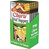 INABA Churu Meal Topper for Dogs, Complete & Balance, Creamy, Lickable Purée Dog Food Topper, 14 gram Tube, 24 Tubes (4 per P