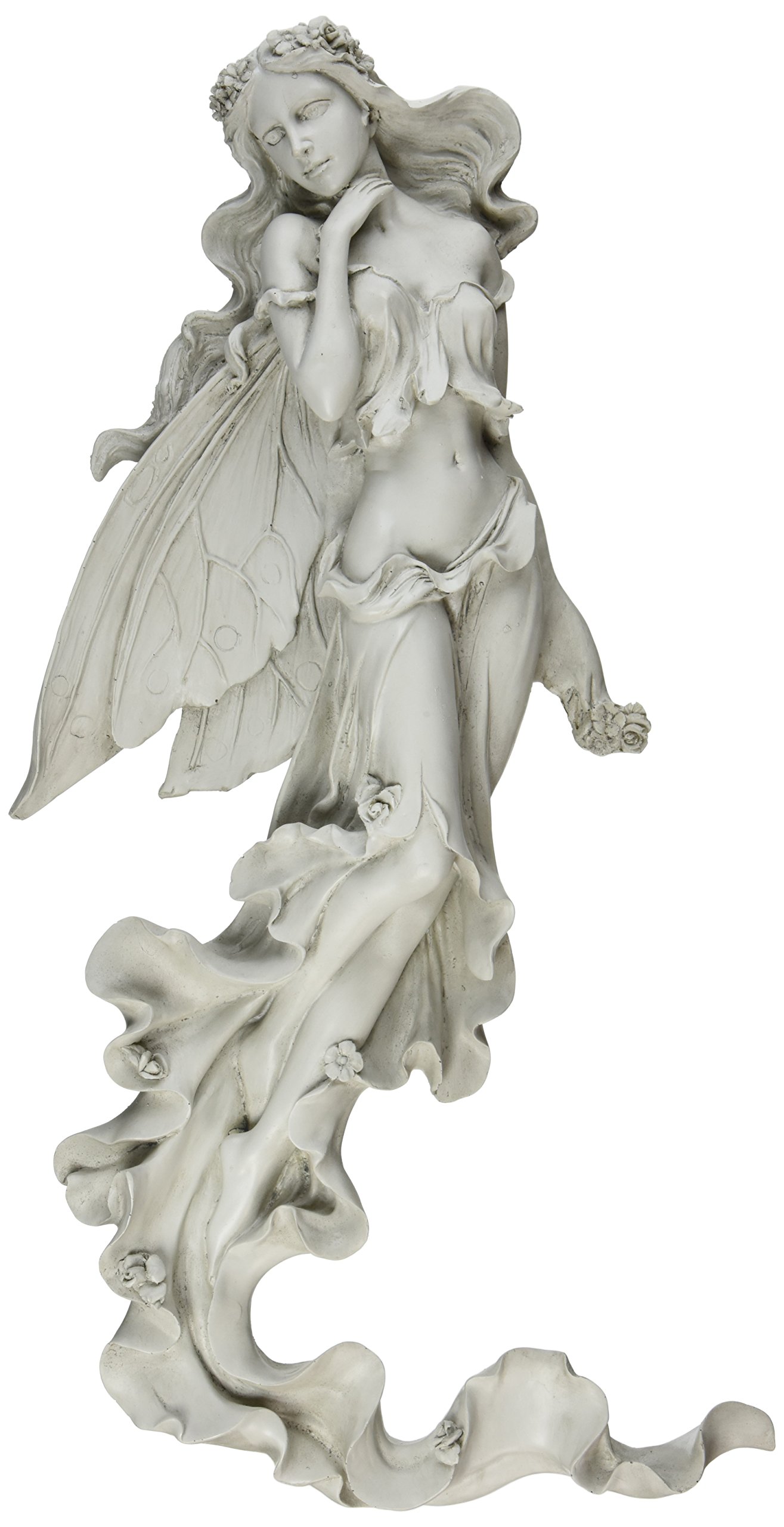 Design Toscano EU5604 Brianna the Summer Breeze Fairy Wall Sculpture,Grey