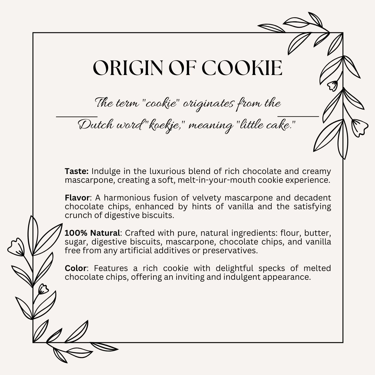Madison & Pike Chocolate Mascarpone Cookies (210g) | Eggless & Preservative-Free | Gourmet Butter Cookies with Mascarpone & Chocolate Chips 4