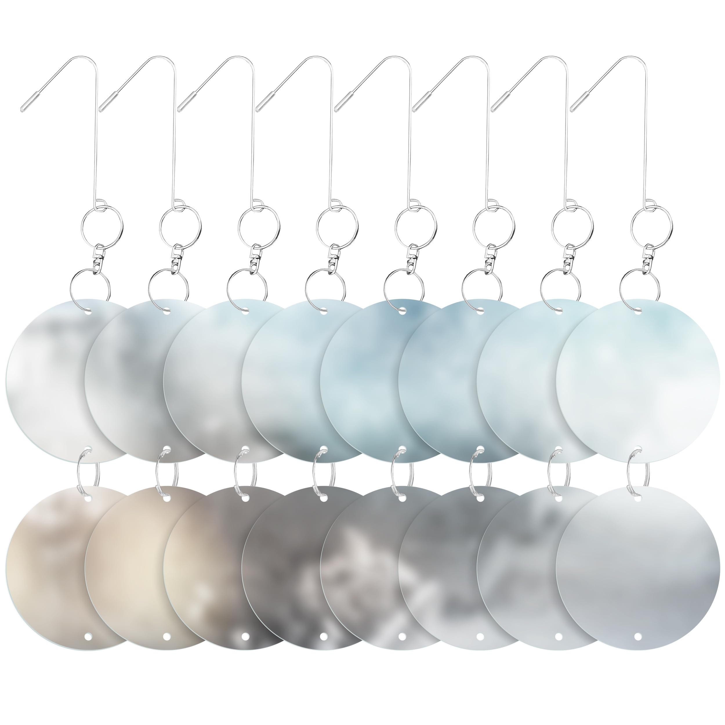 ISOTRONIC Hanger for Bird Repellent, Bird Scarer, Pigeon Repellent, Effective Protection Against Pigeons, Geese, Woodpeckers, Works without Ultrasonic Spikes, Bird Net (8, Disk)