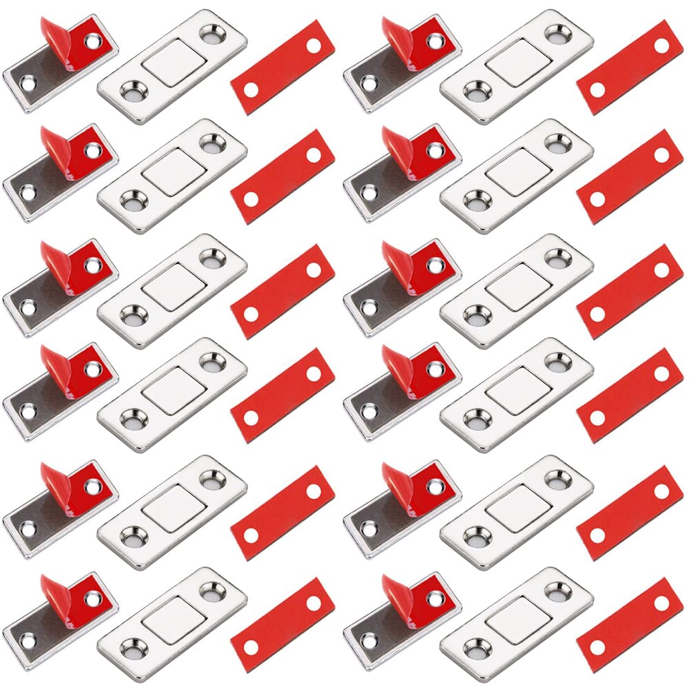 Cupboard Magnetic Catch 10 Packs Ultra Thin Cabinet Magnetic Catch Door Magnets Stainless Steel Magnetic Cabinet Latches Hardware for Sliding Door Window Kitchen Closet Cupboard Closure Door Closer