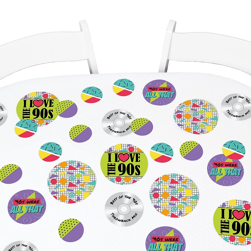 90 S Throwback 1990s Party Giant Circle Confetti Party