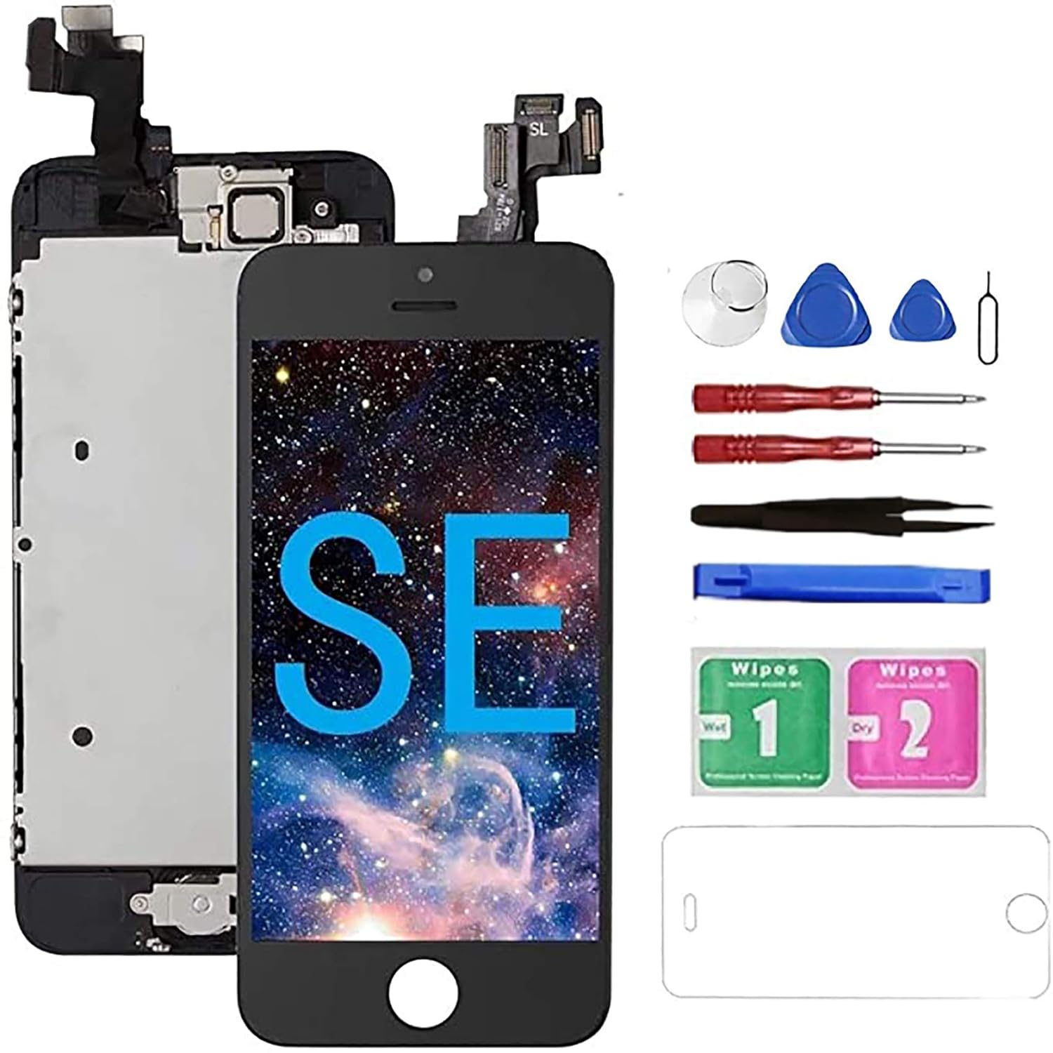 For Iphone Se Screen With Camera Black For A1662 A1723 A1724 Mobkitfp Compatible With Iphone 5se Screen Digitizer Lcd Touch Screen Display Full Assembly With Repair Tools Amazon In Electronics