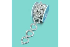 Yhsheen 1 Yard Rhinestone Trim with Elegant Pearl Crystal Rhinestone Chain Rhinestone Applique for DIY Decoration & Bridal Costume Embellishment