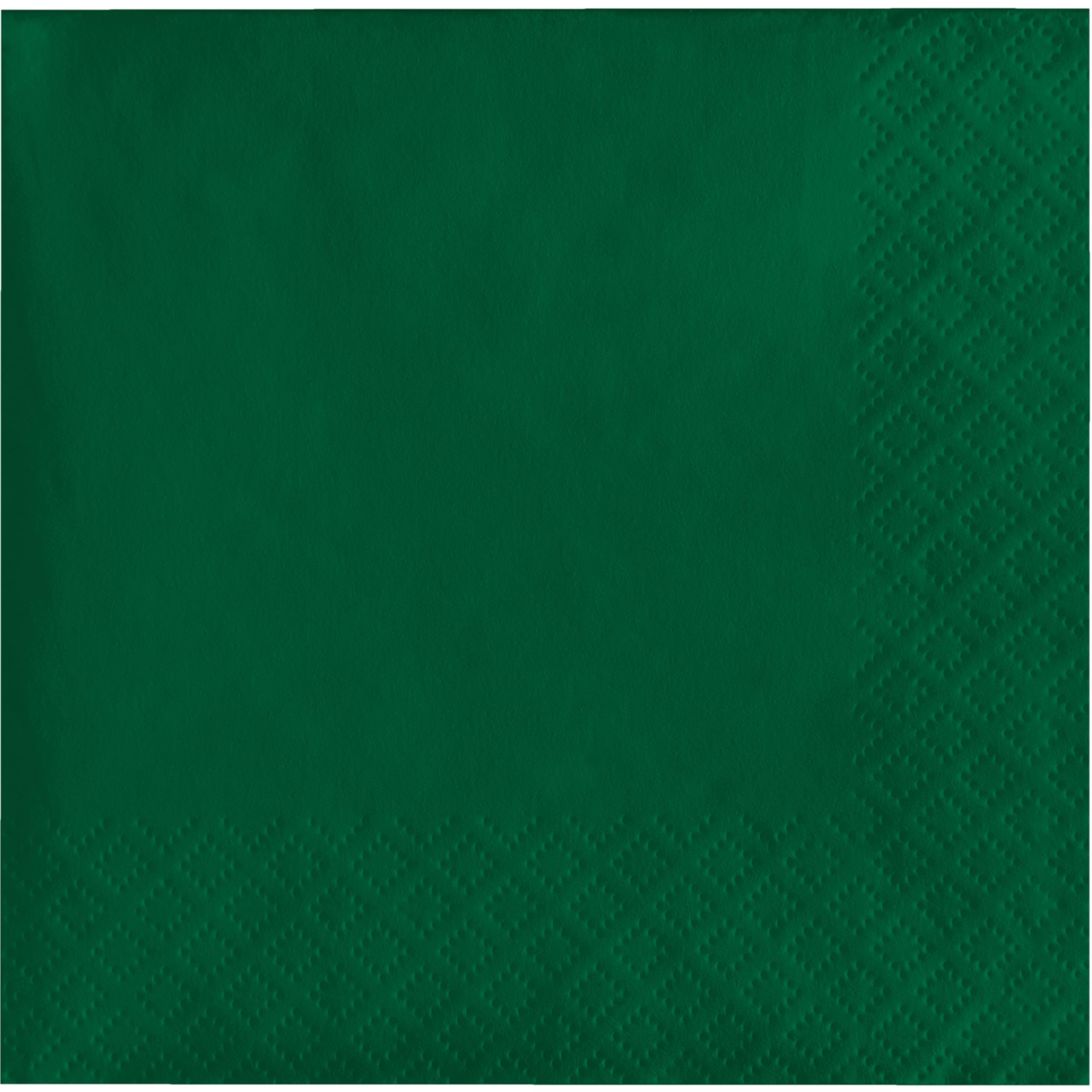 Creative Converting Touch of Color 2-Ply 50 Count Paper Beverage Napkins, Hunter Green