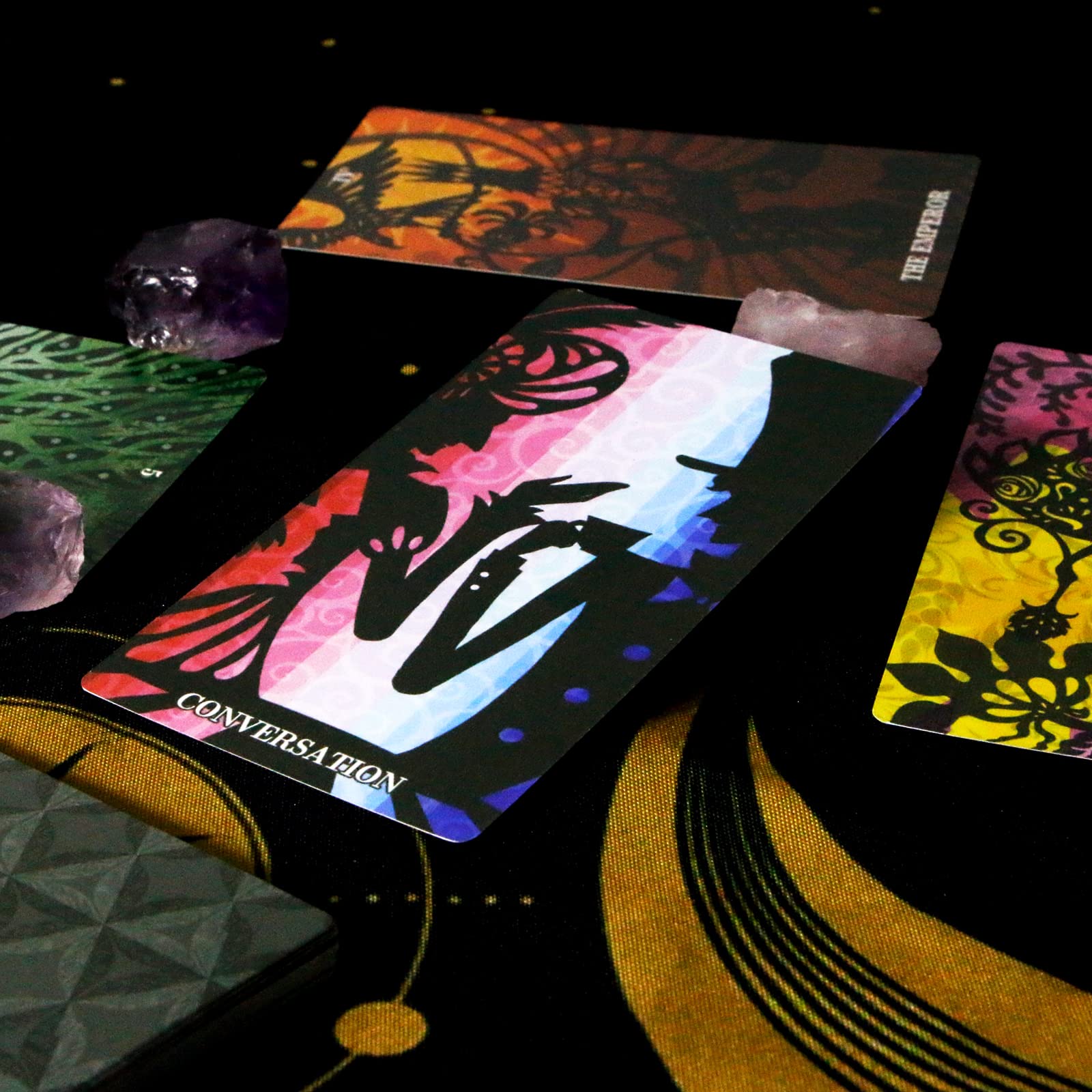 mrdiyshisha Silhouettes Tarot Deck - 83 Tarot Cards with Guidebook for Beginners (Include 5 Special Cards), Follow Rider-Waite-Smith Tarot System, Standard Size: 4.75