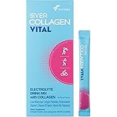EVER COLLAGEN Vital | Electrolytes Powder No Sugar | Hydration Drink Mix with Hydrolyzed Collagen Peptide Powder | Recovery Drink After Exercise | 10 Stick Packets