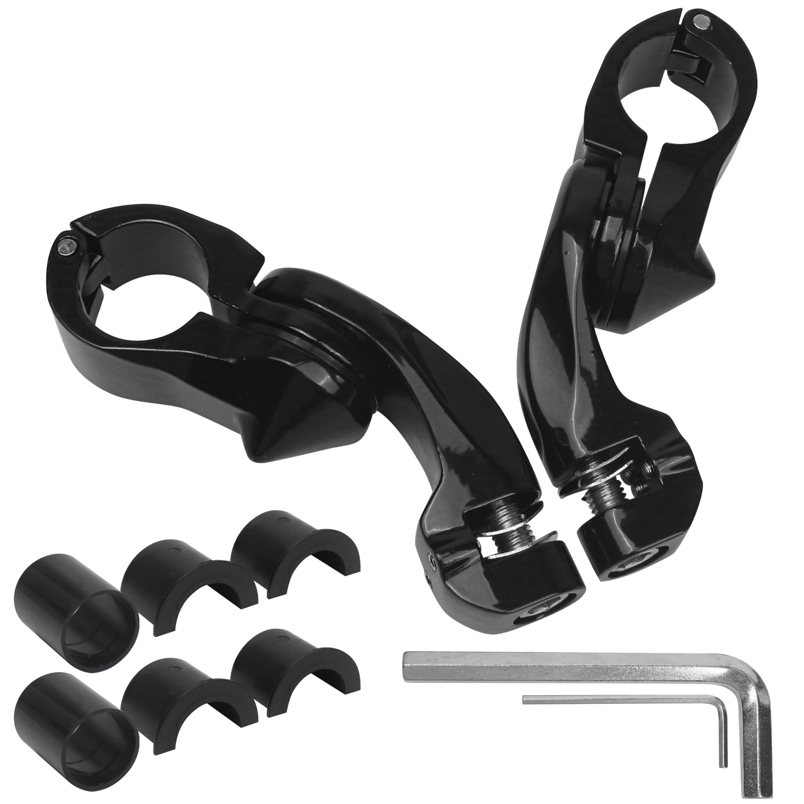 Photo 1 of 1.25" Highway Pegs Mount Kit, 32mm 1-1/4" Short Angle Foot Peg Adjustable Accessories Fits for Harley Softail Sportster Touring Road King Street Glide Electra Glide Road Glide with 32mm Engine Guards