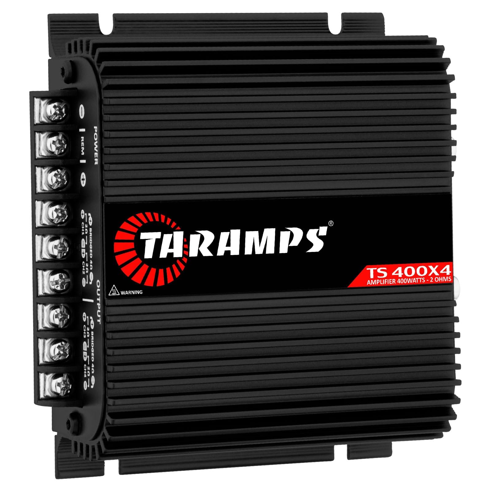 Taramps TS 400x4 Black with Automatic High Level Input 400 watts RMS 4 Channels Full Range Car Audio Amplifier RCA Input Class D 2 Bridged Channels Multichannel Amplifier System