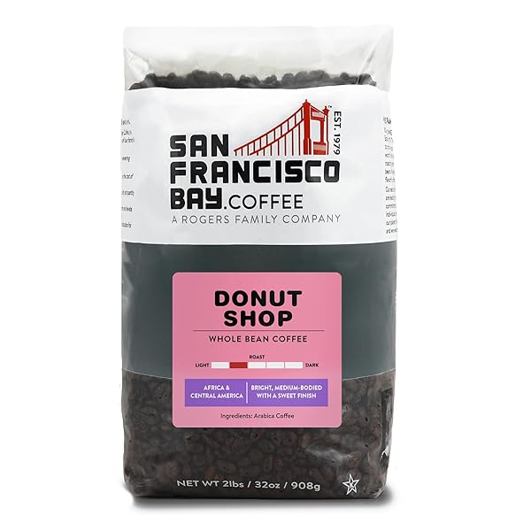SAN FRANCISCO BAY WHOLE BEAN COFFEE – DONUT SHOP (2LB BAG), MEDIUM LIGHT ROAST