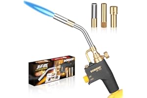 DOMINOX Propane Torch Head with 3 Nozzles, Trigger Start Gas Torch for for Propane, MAP and MAPP, High Intensity Torch Head K