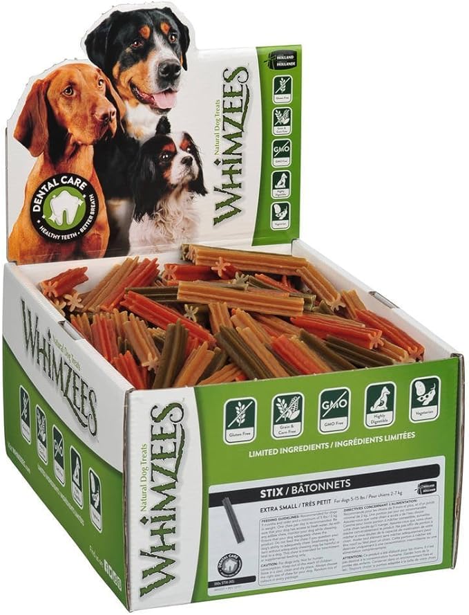 Whimzees Natural Dental Dog Treats Stix X Small, 1 x 350 Amazon.co.uk