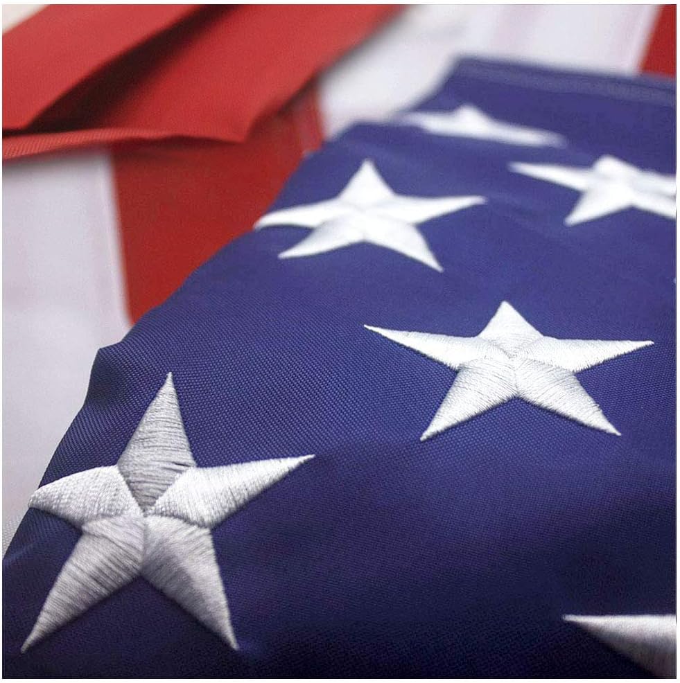 Flags - VSVO US American Flag 3x5 Ft - Heavy Duty 300D Oxford Nylon Embroidered US Flags, Embroidered Stars, Sewn Stripes, Indoor/Outdoor, Vibrant Colors, Brass Grommets