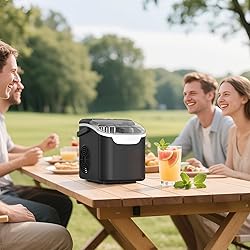 Countertop Ice Maker Machine – 8 Bullet Ice in 6