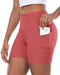 CHRLEISURE Womens Biker Yoga Shorts with